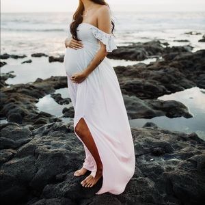 Tiare Hawaii Hollie Maxi Eyelet, Mauve Crème Gradasi